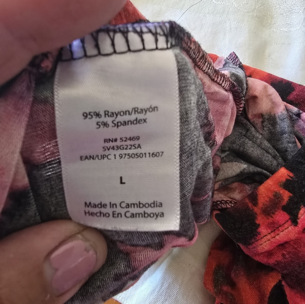 Sofia Intimates Floral Print Lounge Pants Size L - Picture 3 of 5